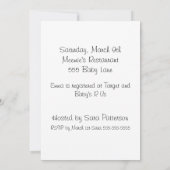 Diddles Poodle Baby shower Invitation Kaart (Achterkant)