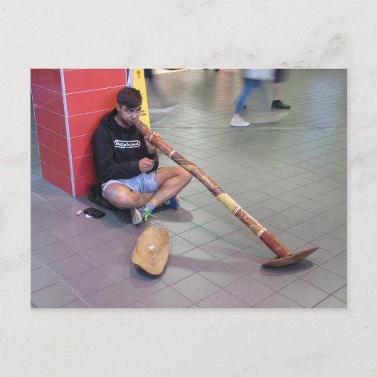 Didgeridoo Busker in Sydney Briefkaart (Voorkant)