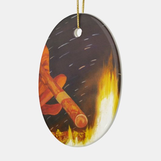 Didgeridoo Dreaming Keramisch Ornament (Links)