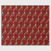 Didgeridoo Stickman Cadeaupapier (Vlak)