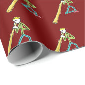 Didgeridoo Stickman Cadeaupapier (Rol Hoek)