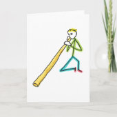 Didgeridoo Stickman Kaart (Voorkant)