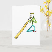Didgeridoo Stickman Kaart (Gele Bloem)