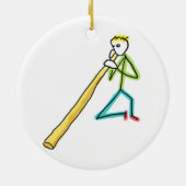 Didgeridoo Stickman Keramisch Ornament (Achterkant)