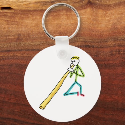 Didgeridoo Stickman Sleutelhanger (Achterkant)