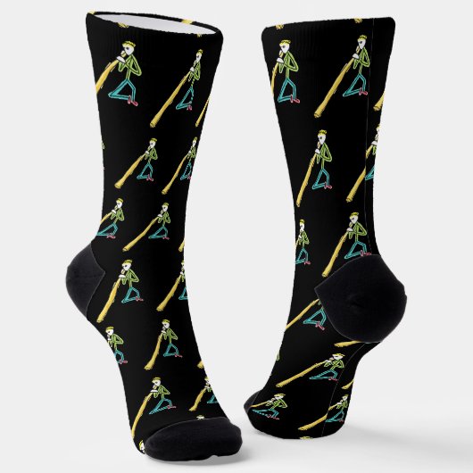 Didgeridoo Stickman Sokken (Gebogen)