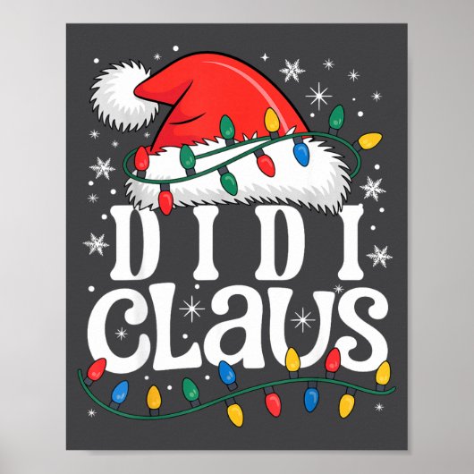 Didi Claus Grappig Kerstmis Kerst Oma Vakantie St Poster (Voorkant)