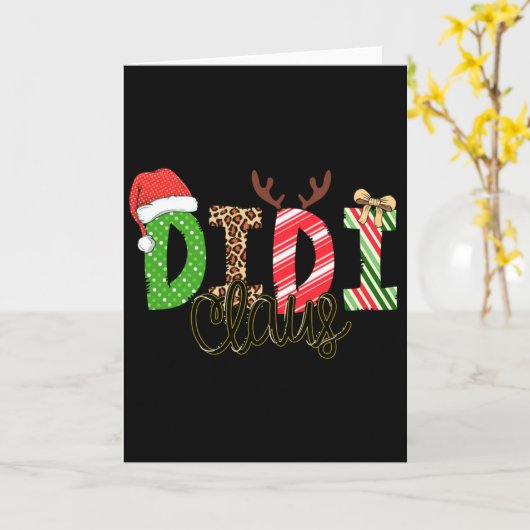 Didi Claus Xmas Happy Family New Santa Claus Chris Kaart (Gele Bloem)