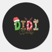 Didi Claus Xmas Happy Family New Santa Claus Chris Ronde Sticker (Voorkant)