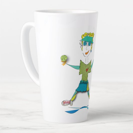 'Didi' - Pickleball Latte Mok (Linkerhoek)
