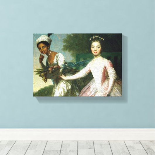 Dido Elizabeth Belle en Lady Murray Canvas Afdruk (Insitu (Houten vloer))