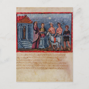 Dido offeert zich op Vergilius Vaticanus Briefkaart