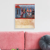 Dido offeert zich op Vergilius Vaticanus Canvas Afdruk (Insitu (Woonkamer))
