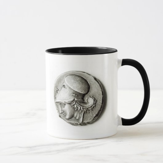 Didrachma van Heracles: buitenspiegelend Athena Mok (Rechts)