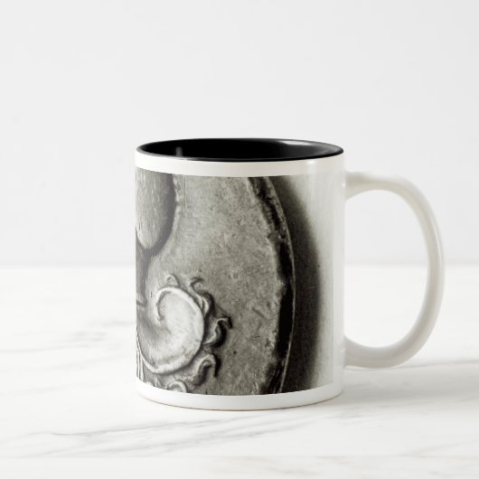 Didrachma van Heracles: buitenspiegelend Athena Tweekleurige Koffiemok (Rechts)