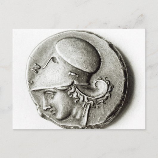 Didrachma van Heracles: verdruk Athena Briefkaart (Voorkant)