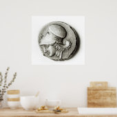 Didrachma van Heracles: verdruk Athena Poster (Keuken)