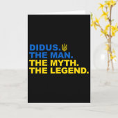 Didus Proud Ukrainian Grandpa Father's Day Trident Kaart (Gele Bloem)