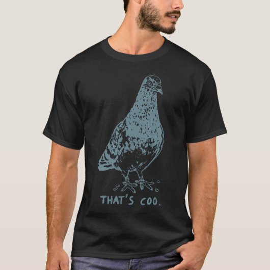 Die39S Coole Vintage Duif Vogel T-shirt (Voorkant)