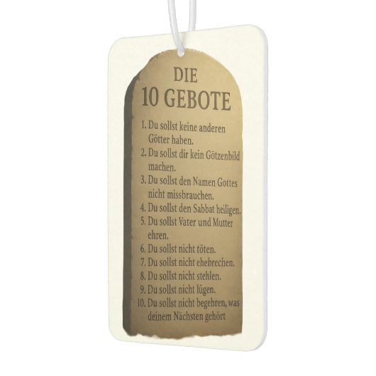 Die 10 Gebote Luchtverfrisser (Links)