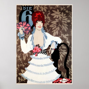 DIE 6 oude Deutsche Printer Advert Max Schweizer Poster