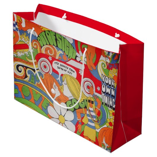 Die 70s-cadeautas groot cadeauzakje (Achterkant Gekanteld)