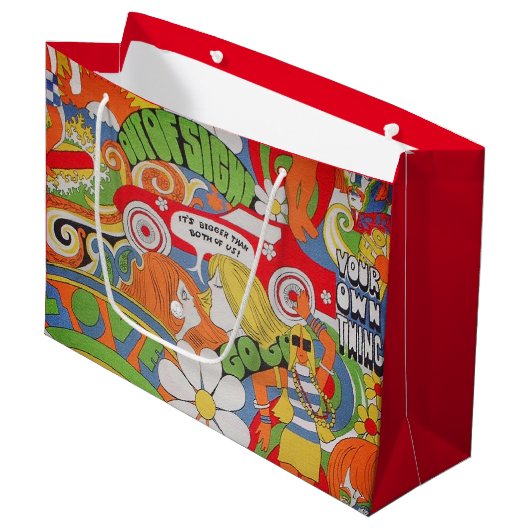 Die 70s-cadeautas groot cadeauzakje (Voorkant Gekanteld)