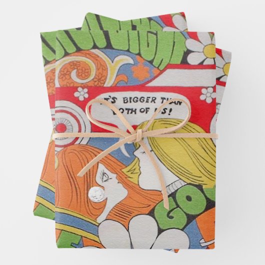 Die 70s die papier met onmiddellijke verpakking inpakpapier vel (In situ)