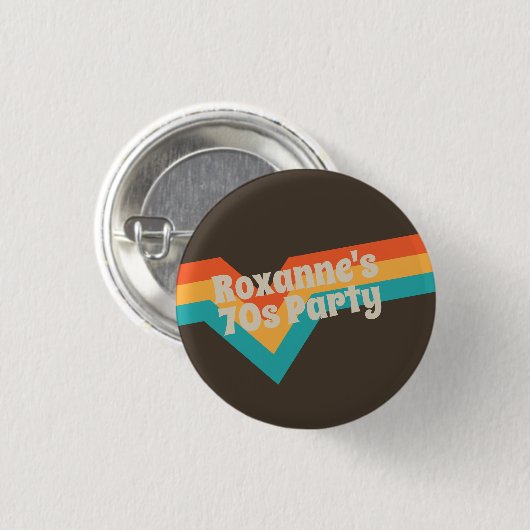 Die 70s Feest Frisbee Ronde Button 3,2 Cm (Voorkant /achterkant)