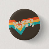 Die 70s Feest Frisbee Ronde Button 3,2 Cm (Voorkant)