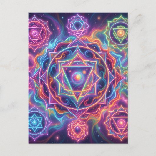 Die 7 Chakren´10 Briefkaart (Voorkant)