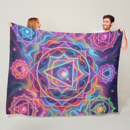 Die 7 Chakren´10 Fleece Deken (In situ)