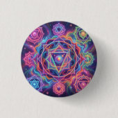 Die 7 Chakren´10 Ronde Button 3,2 Cm (Voorkant)