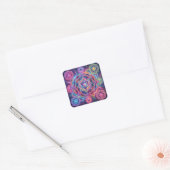 Die 7 Chakren´10 Vierkante Sticker (Envelop)