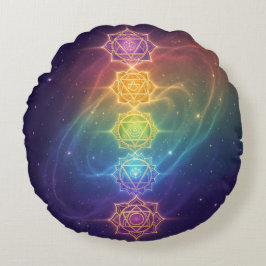 Die 7 Chakren´11 Rond Kussen
