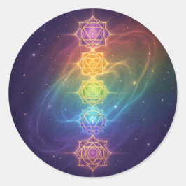 Die 7 Chakren´11 Ronde Sticker