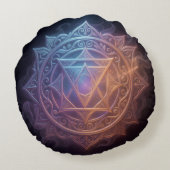 Die 7 Chakren´1 Rond Kussen (Achterkant)