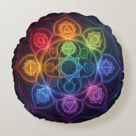 Die 7 Chakren´3 Rond Kussen