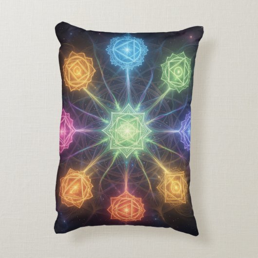 Die 7 Chakren´4 Accent Kussen (Achterkant (Verticaal))