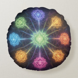 Die 7 Chakren´4 Rond Kussen