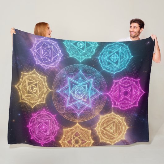 Die 7 Chakren´6 Fleece Deken (In situ)