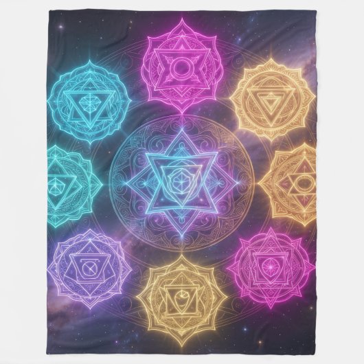 Die 7 Chakren´6 Fleece Deken (Voorkant)