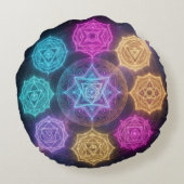 Die 7 Chakren´6 Rond Kussen (Achterkant)