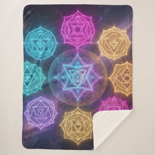 Die 7 Chakren´6 Sherpa Deken (Voorkant)