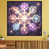 Die 7 Chakren´7 Canvas Afdruk (Insitu (Woonkamer))