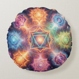 Die 7 Chakren´8 Rond Kussen