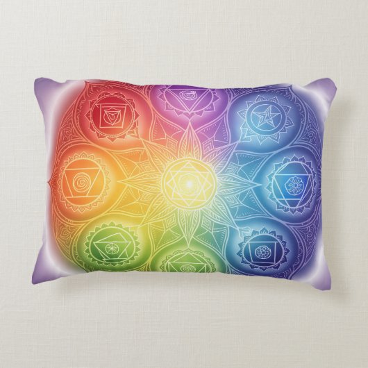 Die 7 Chakren´9 Accent Kussen (Achterkant)