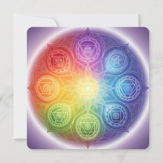 Die 7 Chakren´9 Feestdagenkaart (Voorkant)