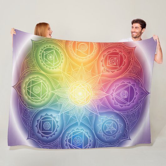 Die 7 Chakren´9 Fleece Deken (In situ)