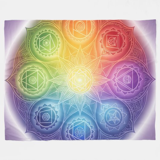 Die 7 Chakren´9 Fleece Deken (Voorkant (Horizontaal))